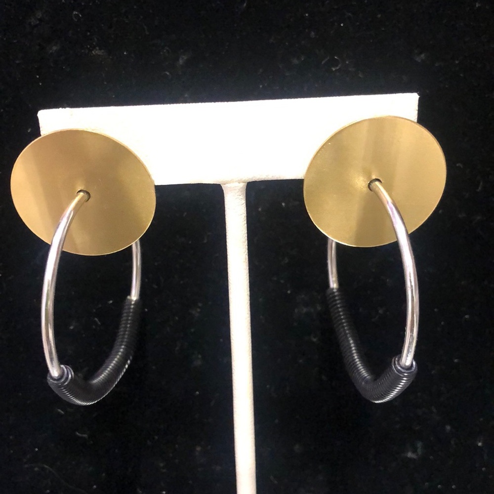 Art Basel Sculptural Mix Metal Hoops-Boutique
